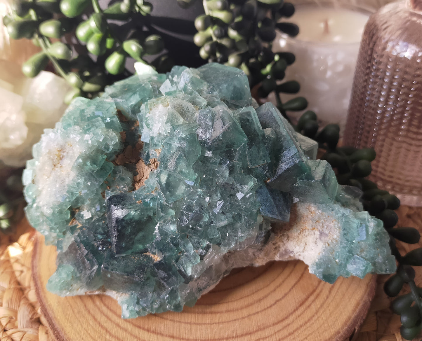 Large Green Fluorite Specimen