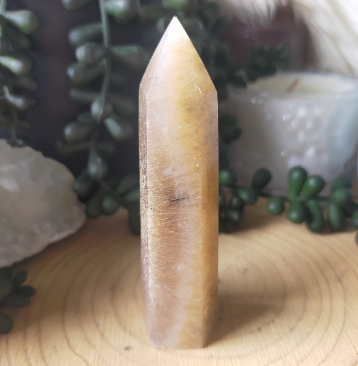 Agate Rutile Point