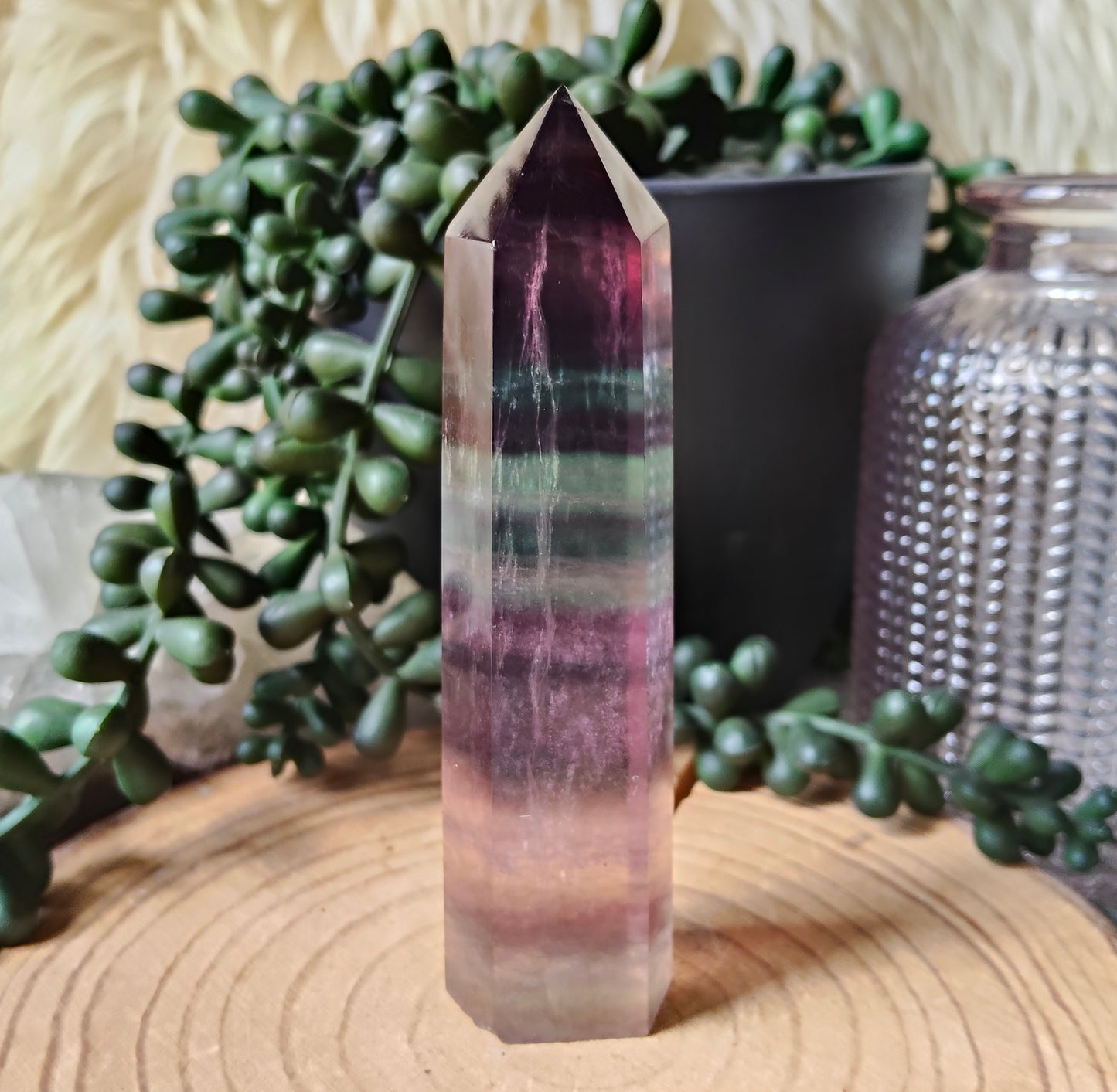 Rainbow Fluorite Points