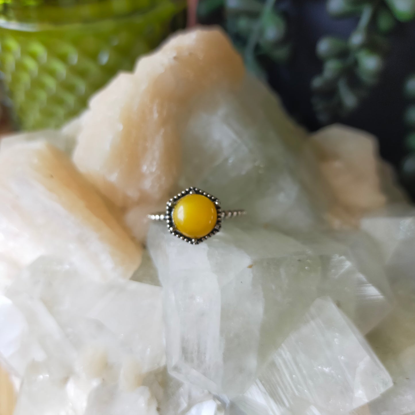 Yellow Calcite Ring