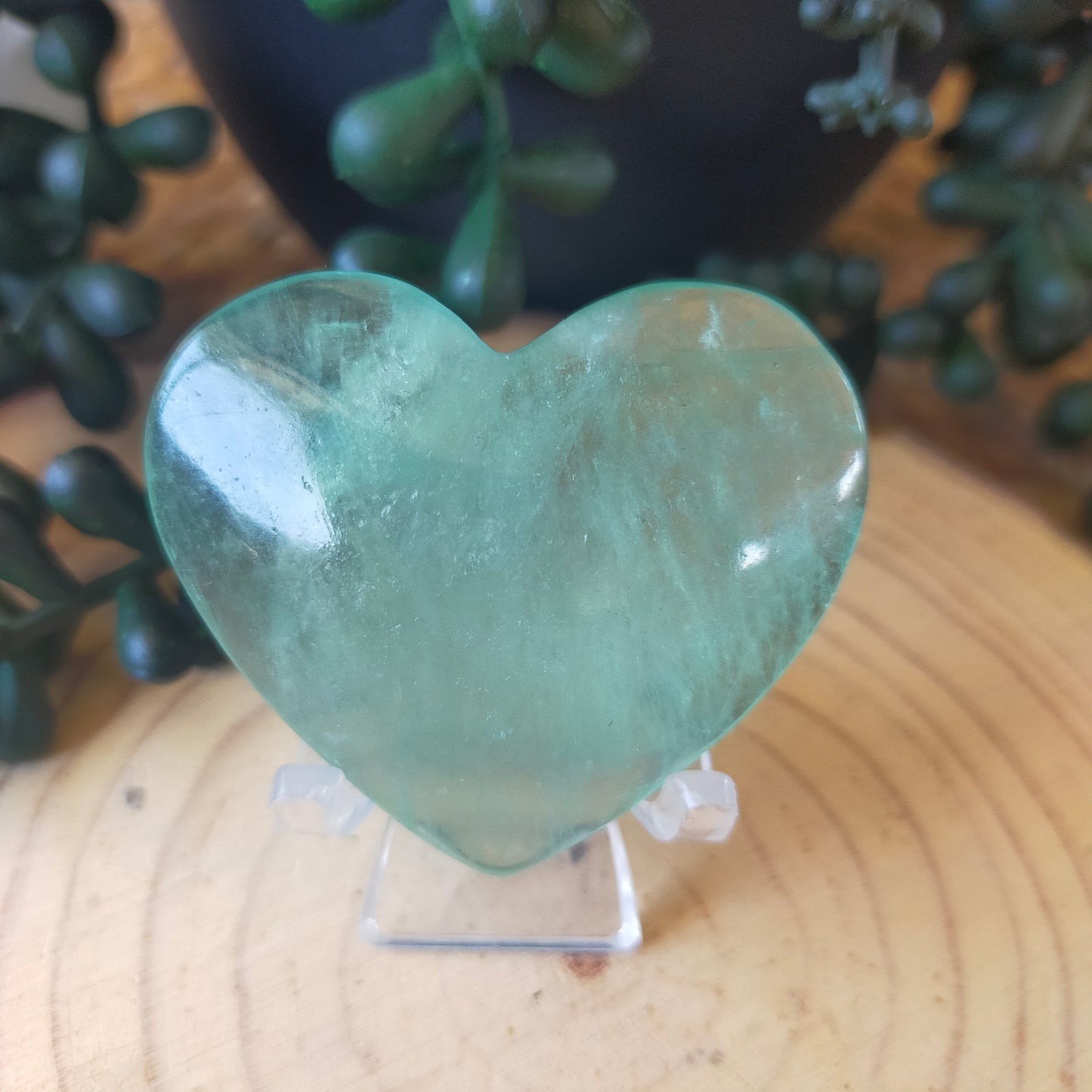 Green Fluorite Heart