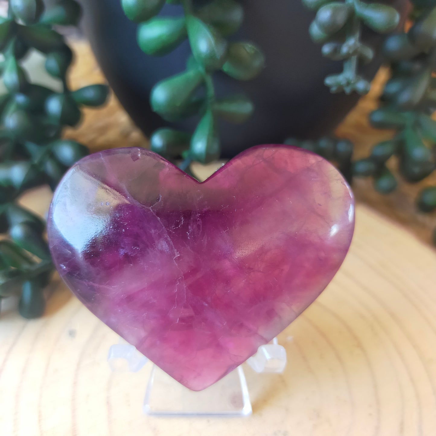 Purple Fluorite Heart