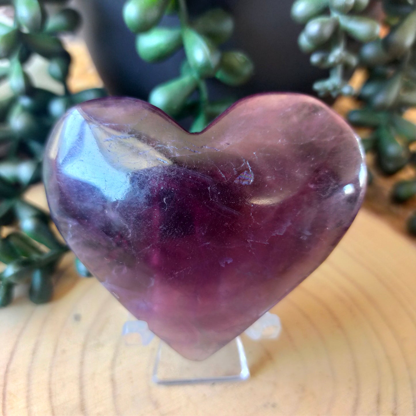 Purple Fluorite Heart