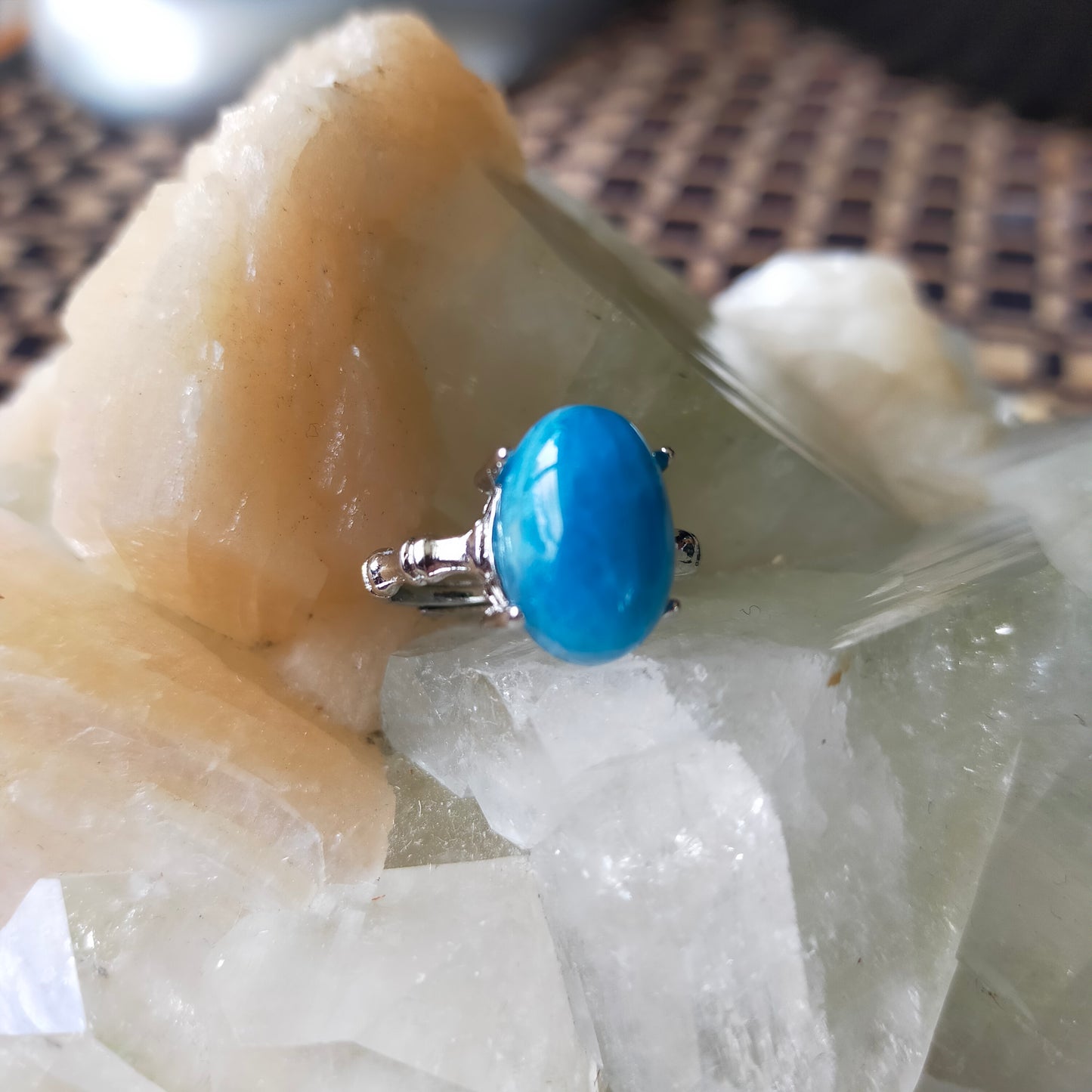 Blue Apatite Ring