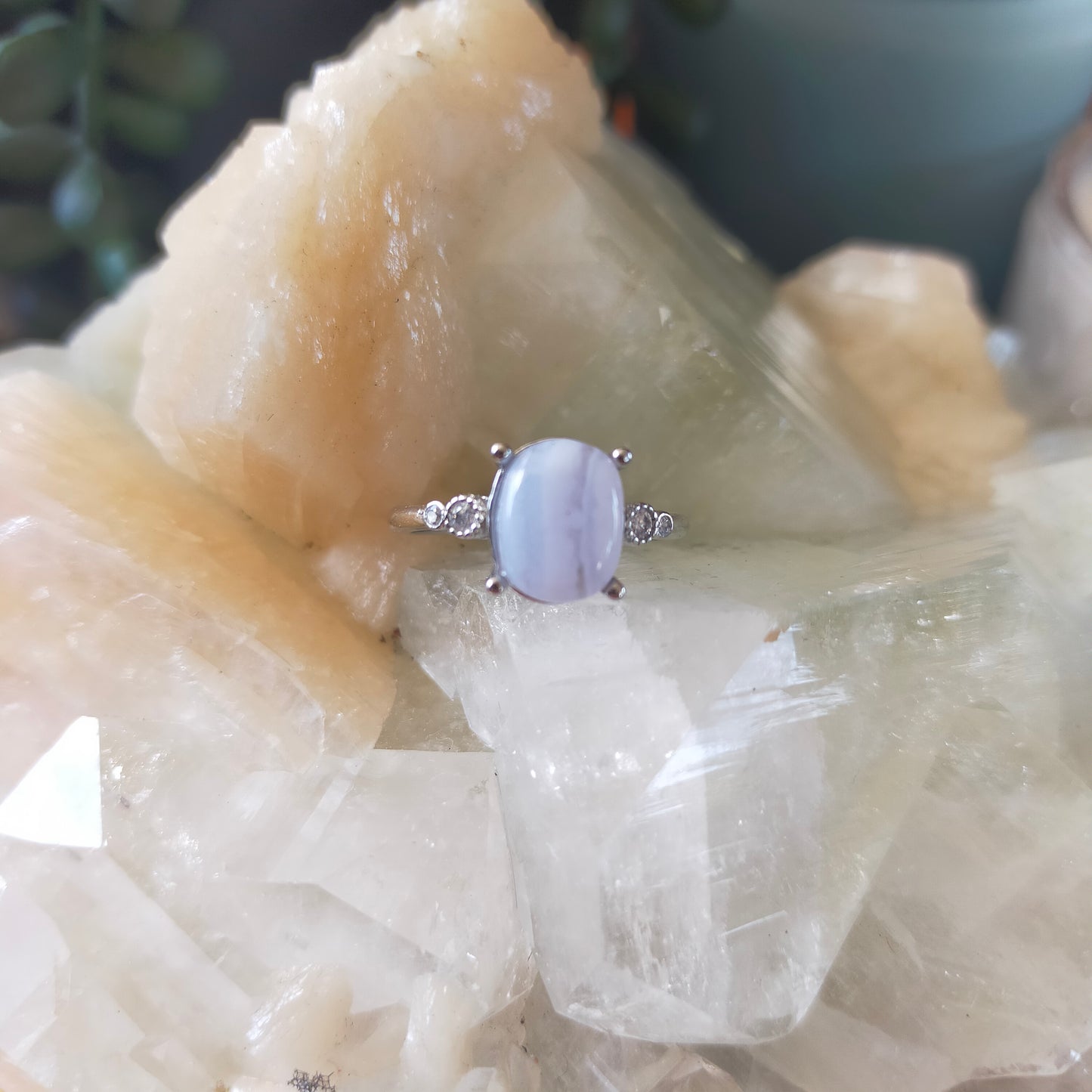 Blue Lace Agate Ring