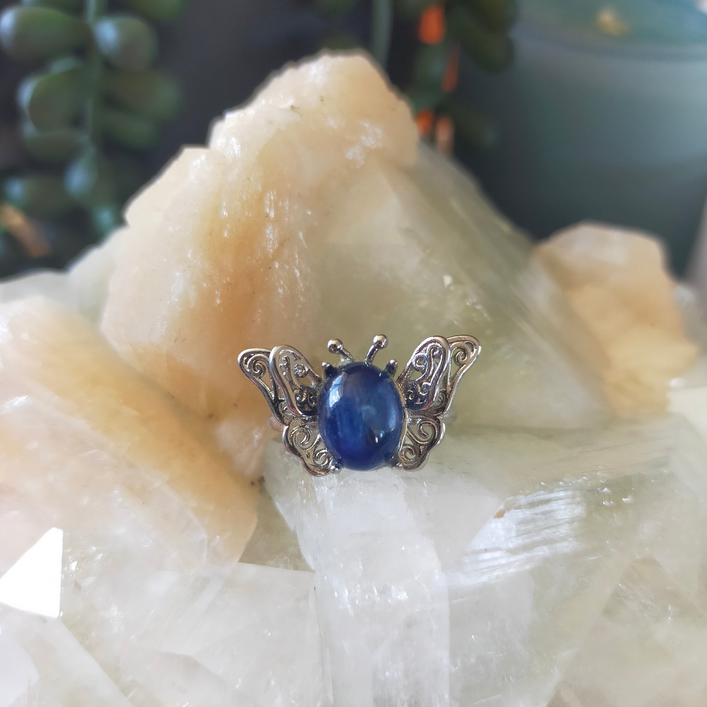 Kyanite Butterfly Ring