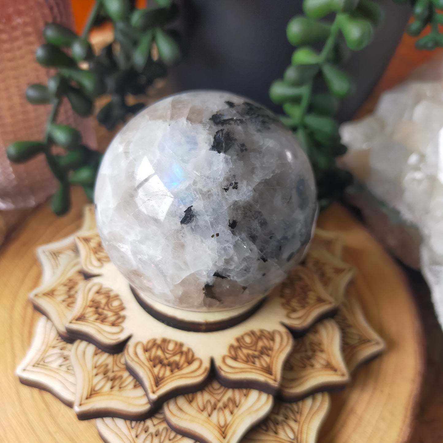 Rainbow Moonstone Sphere