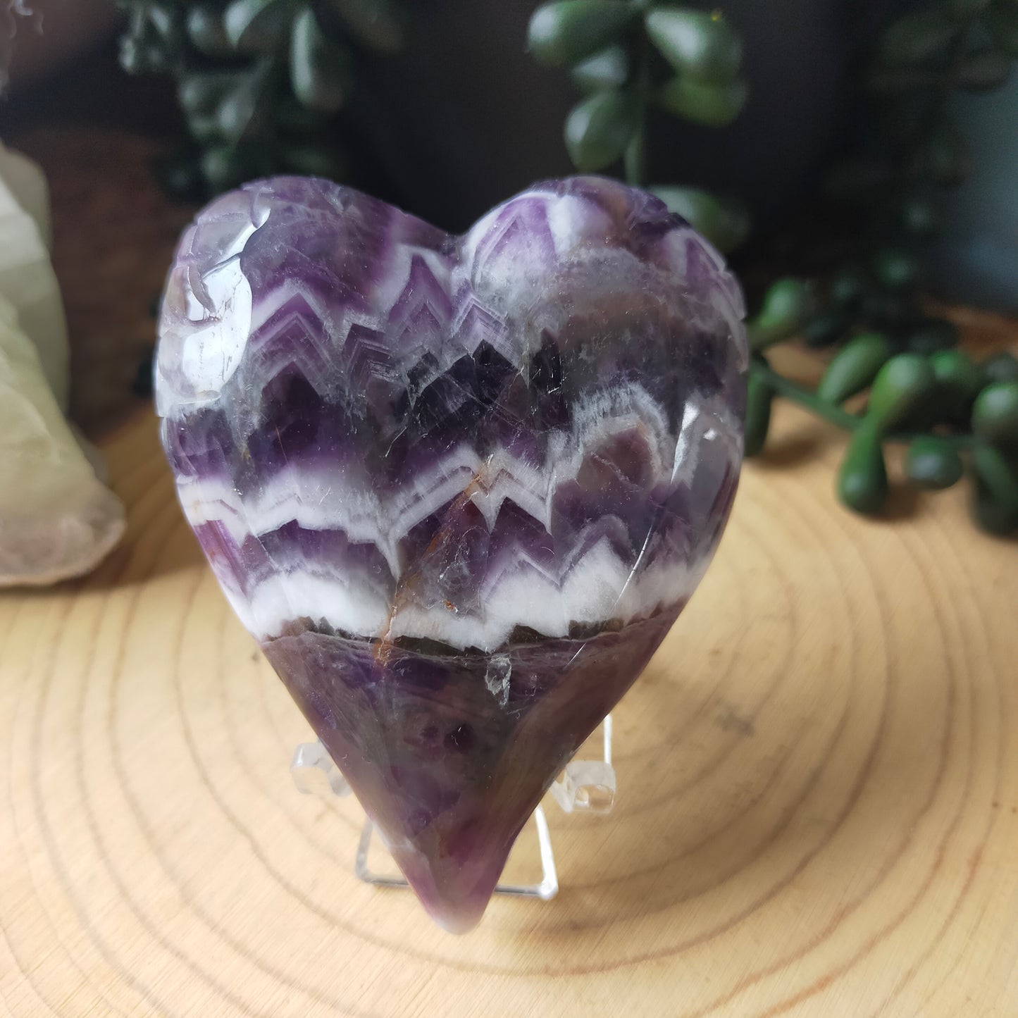 Gorgeous Chevron Amethyst Heart Bowl