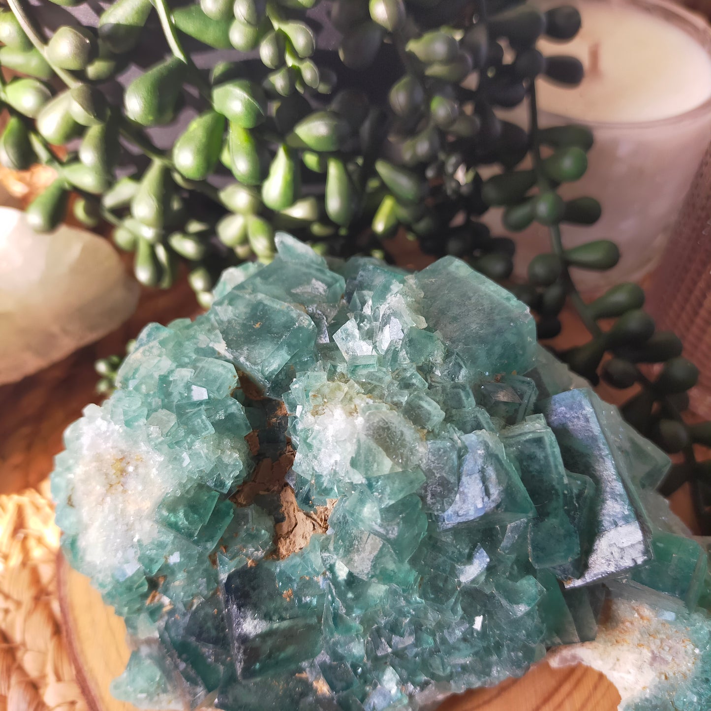 Large Green Fluorite Specimen