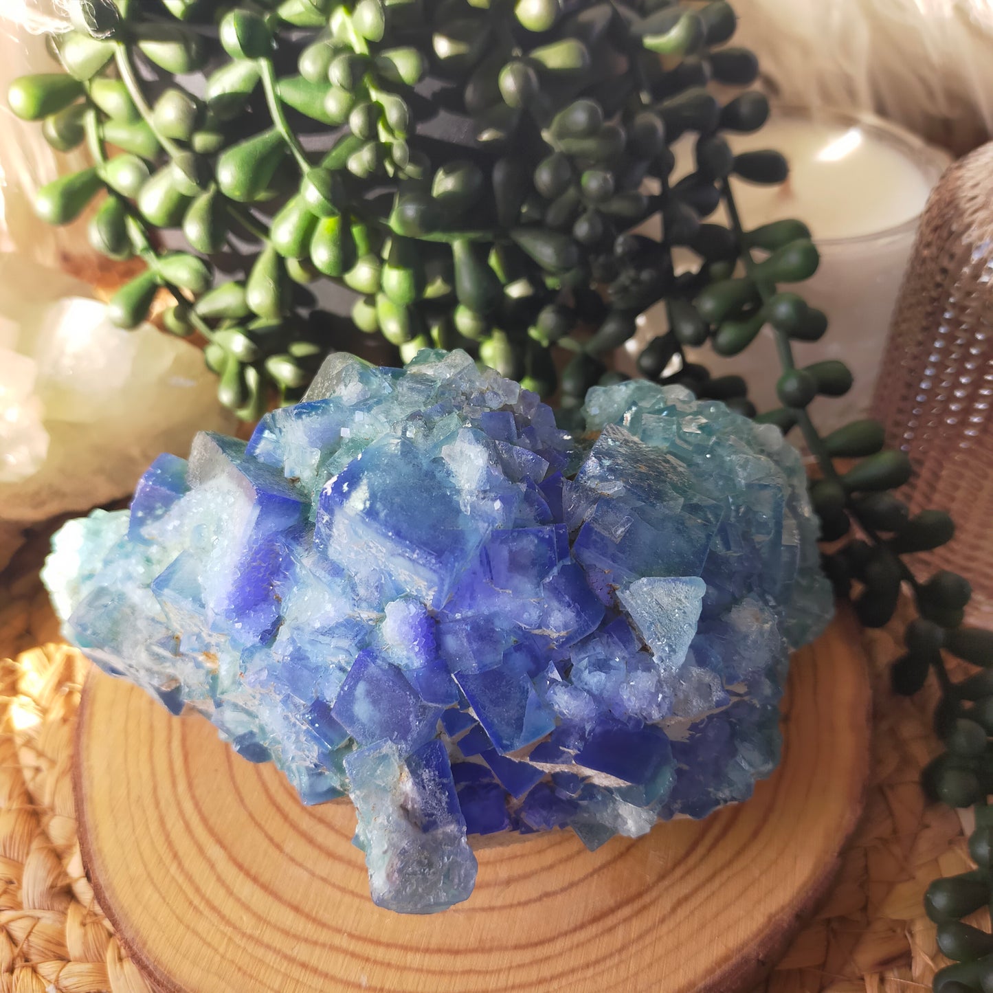 Large Green Fluorite Specimen