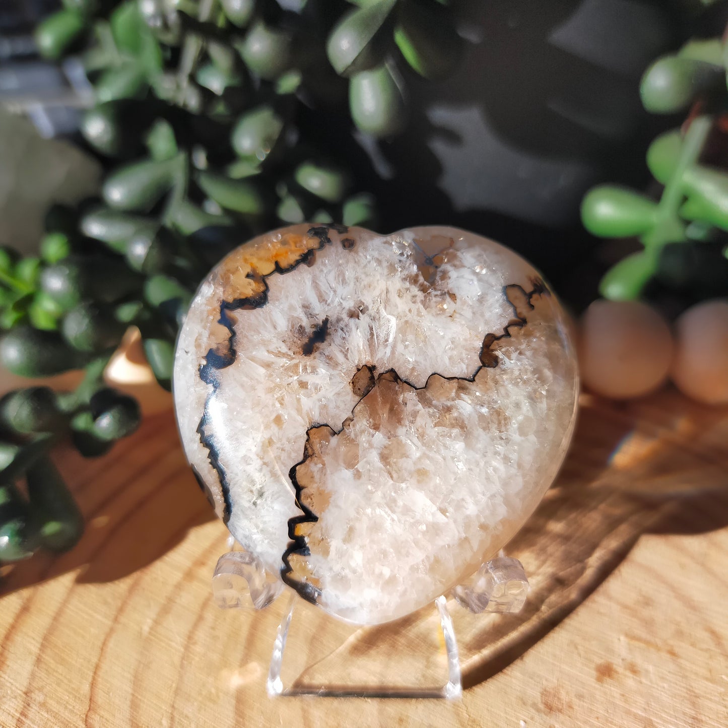 Black Agate Hearts