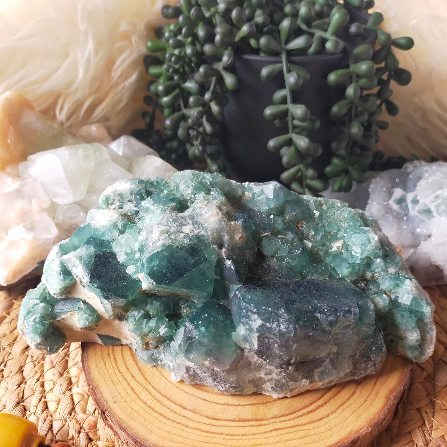 Large Green Fluorite Cluster