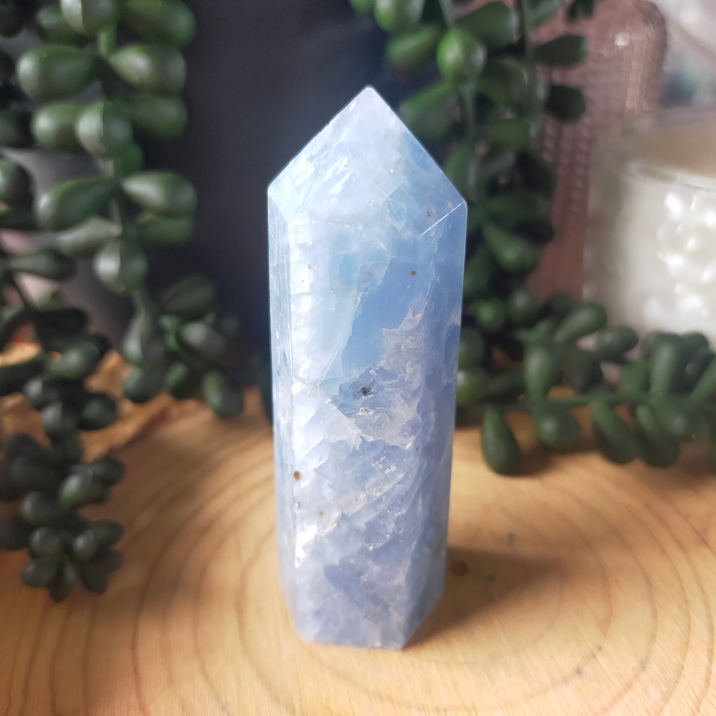 Blue Calcite Point