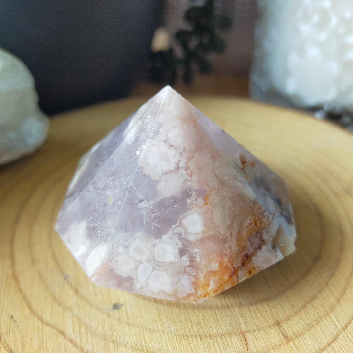 Amethyst/Flower Agate Diamond