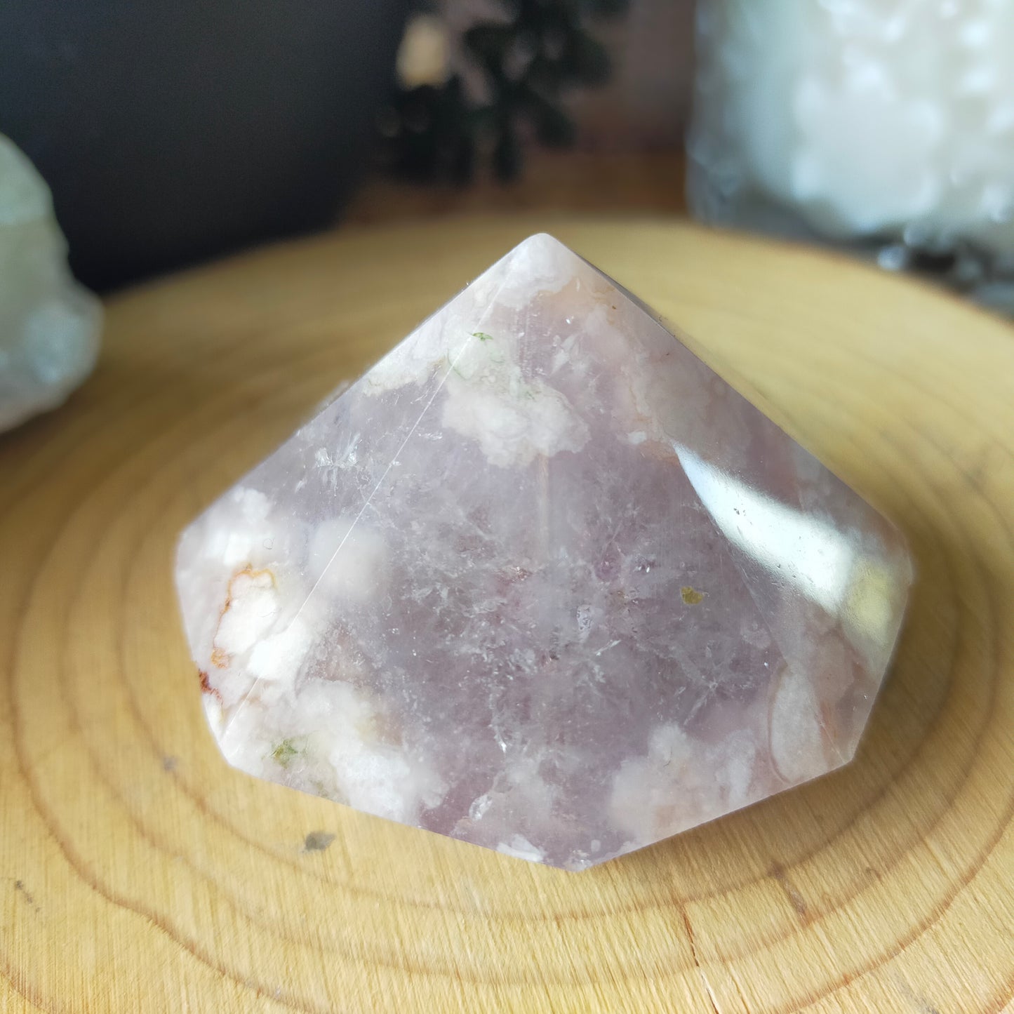 Amethyst/Flower Agate Diamond