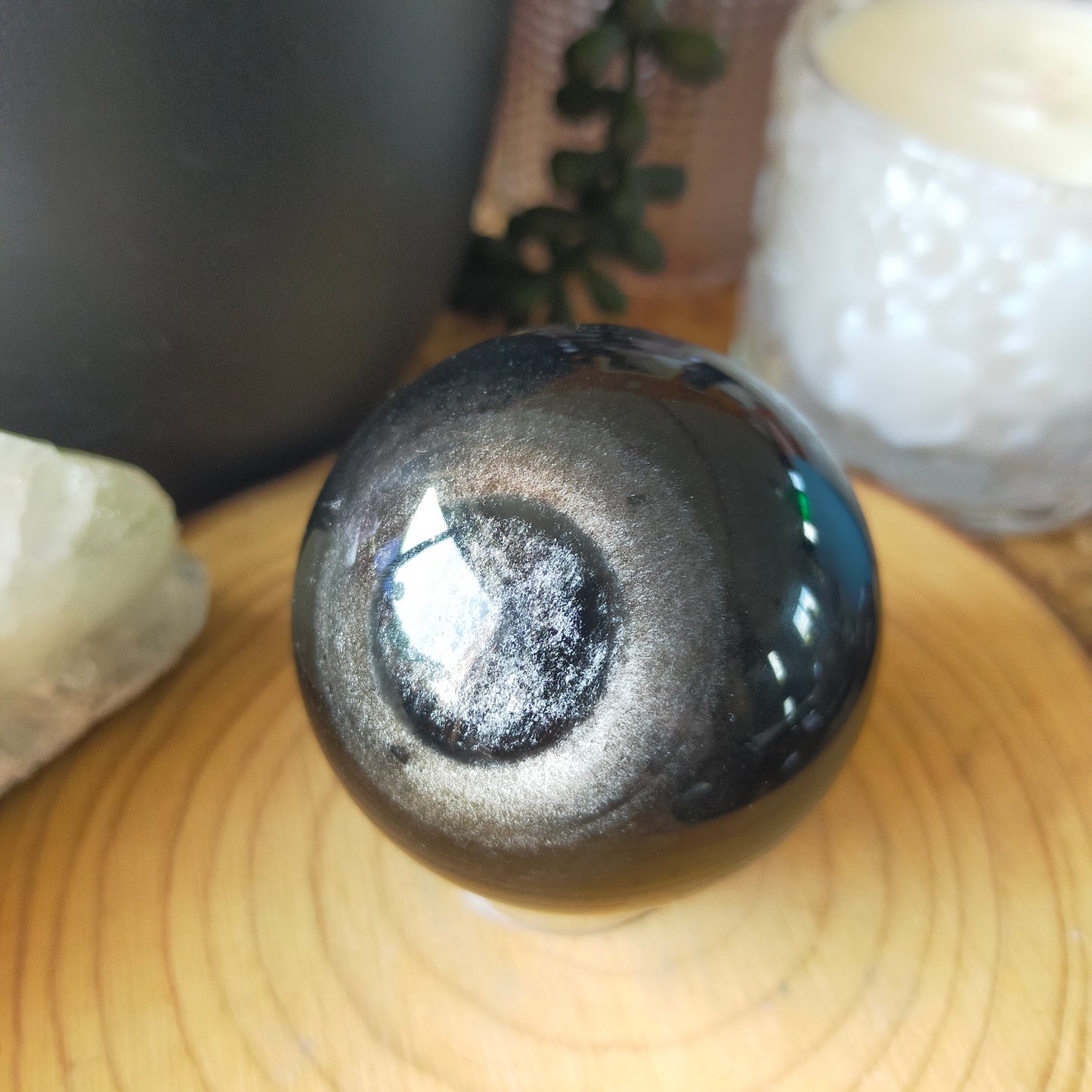 Silver Sheen Obsidian Spheres