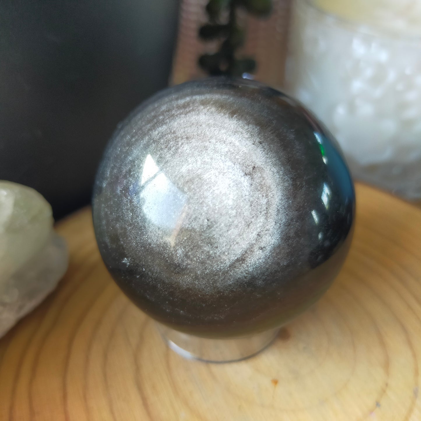 Silver Sheen Obsidian Spheres