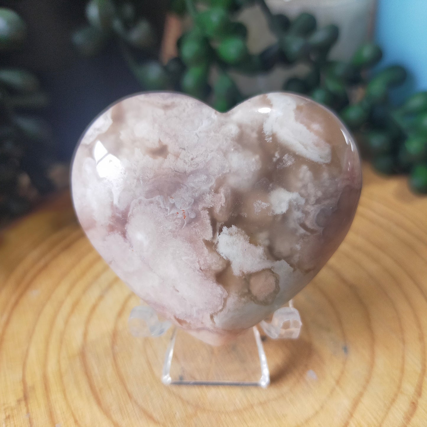 Flower Agate Heart