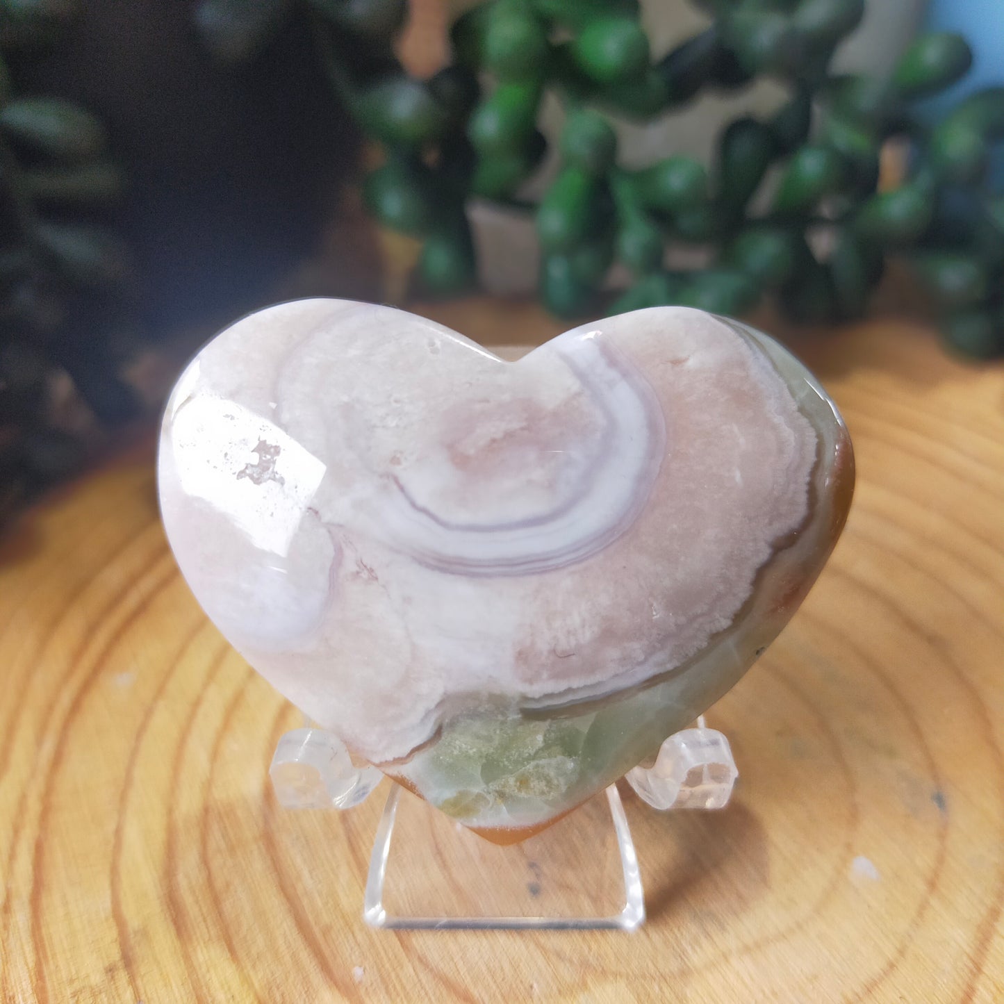 Flower Agate Heart