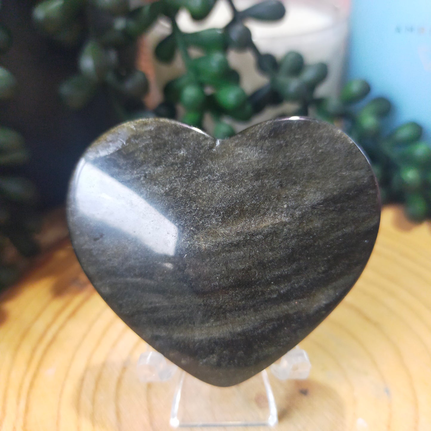 Golden Sheen Obsidian Heart