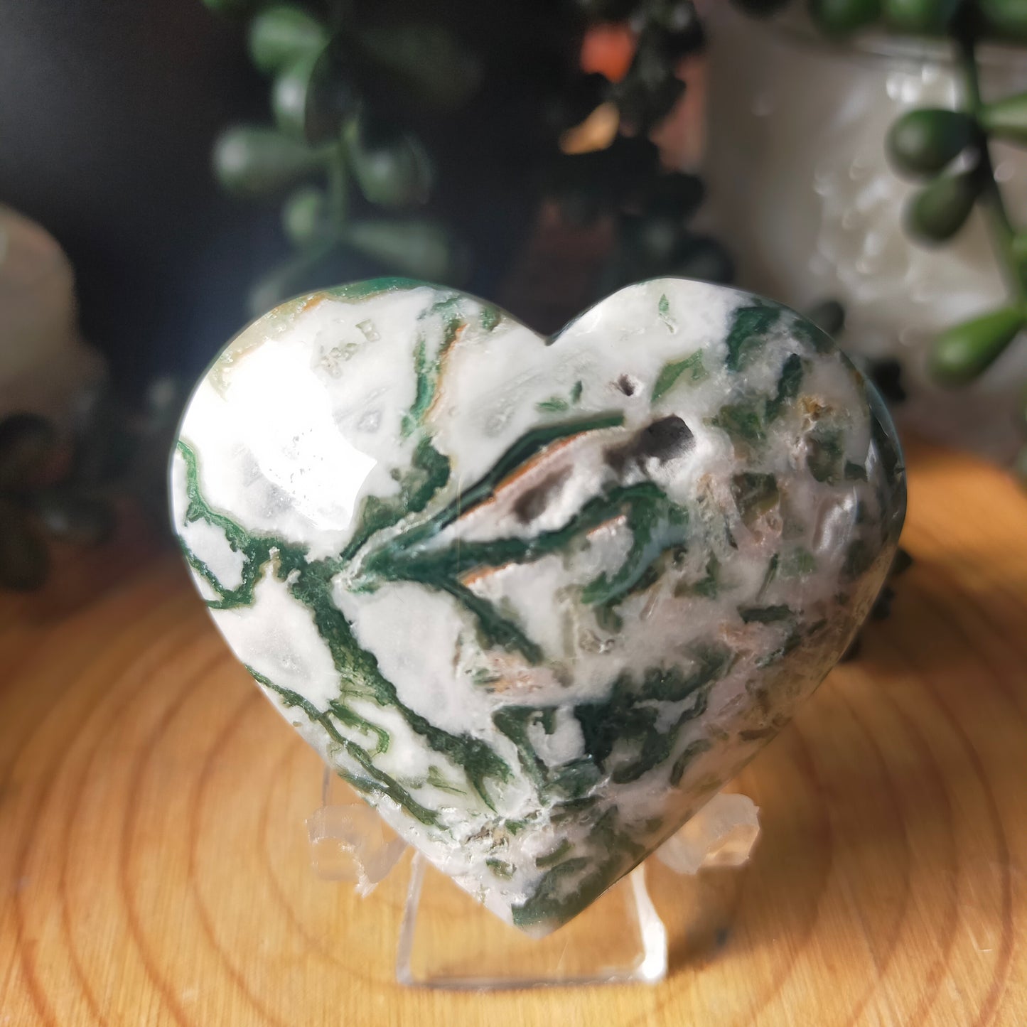 Moss Agate Heart