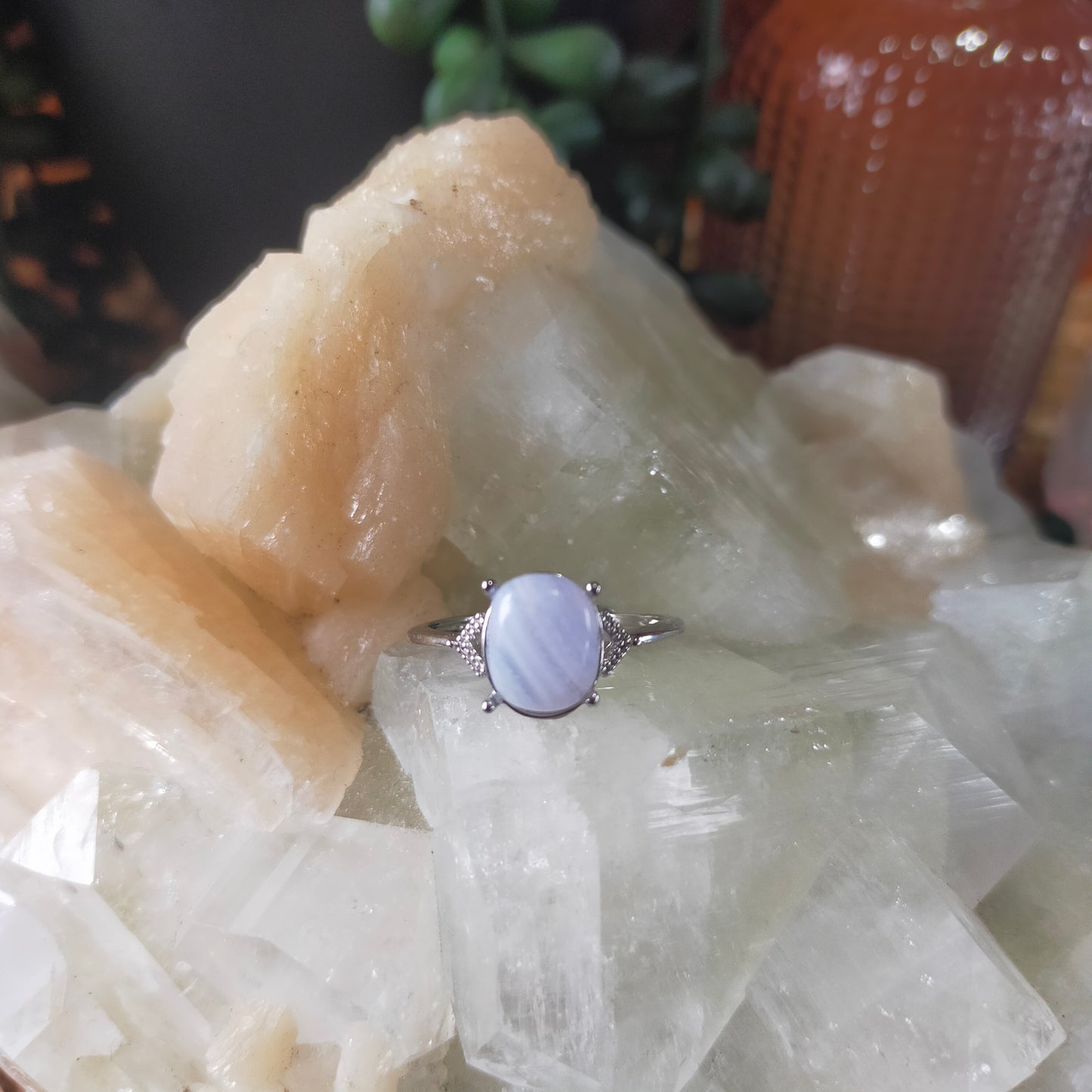 Blue Lace Agate Ring