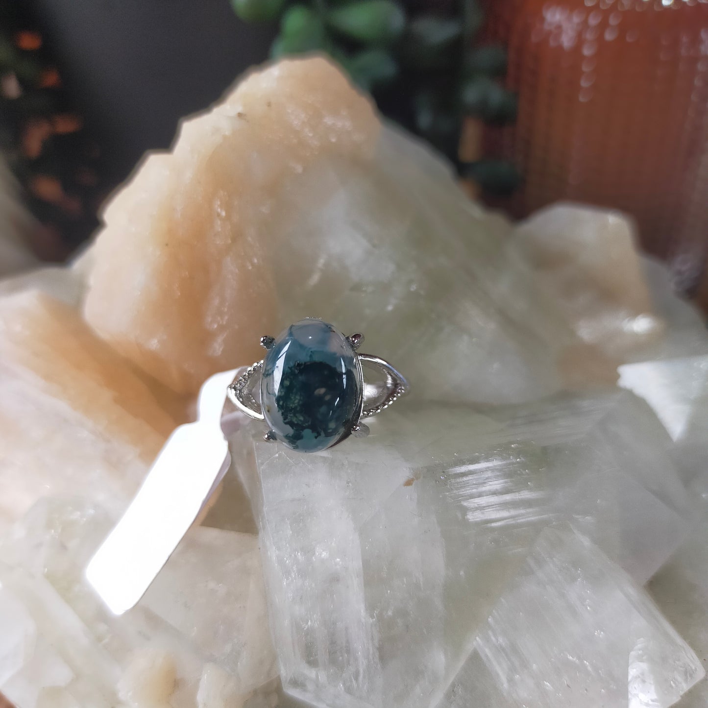 Moss Agate Ring