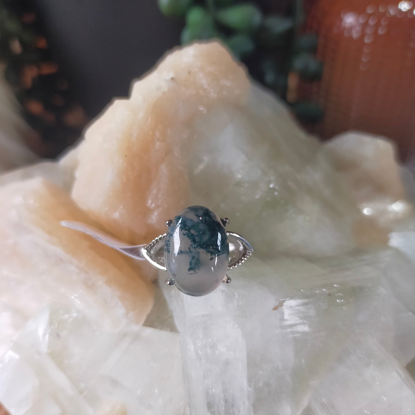 Moss Agate Ring