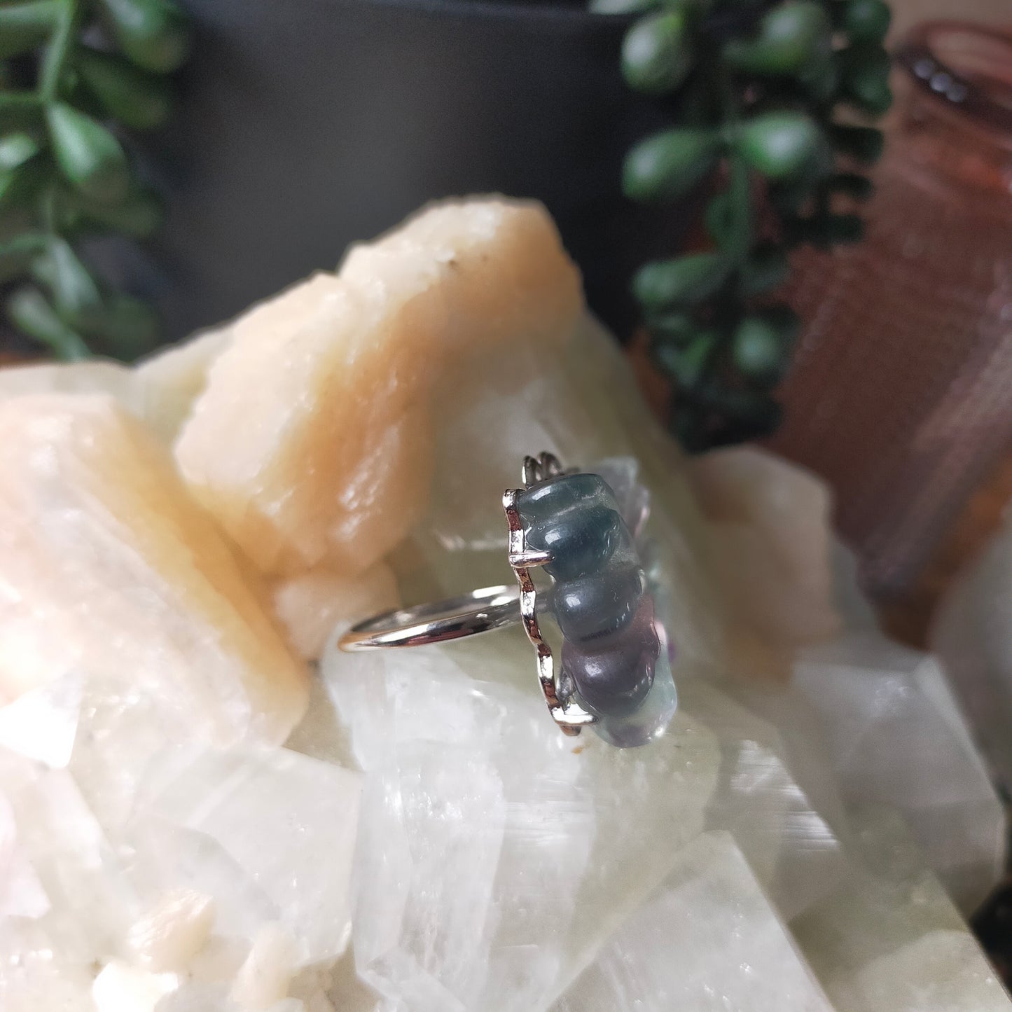 Fluorite Butterfly Ring