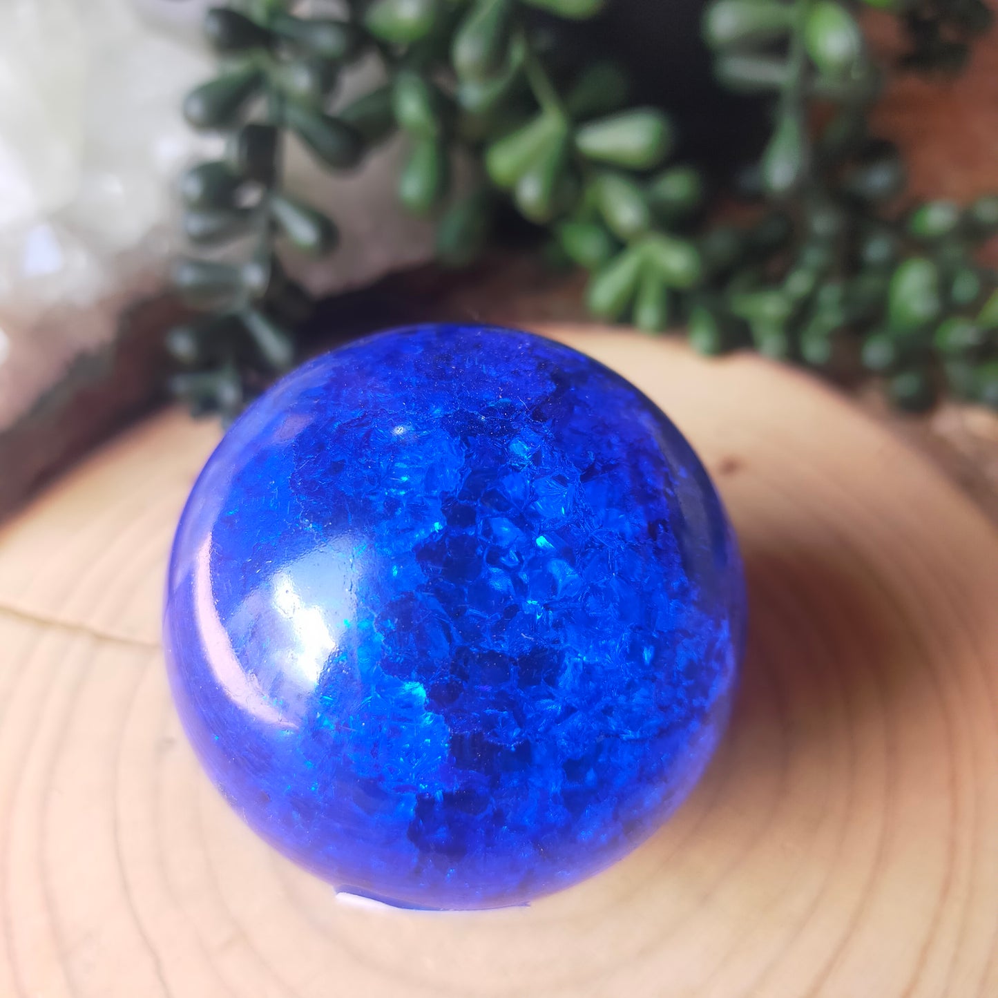 Crackled Glass Sphere