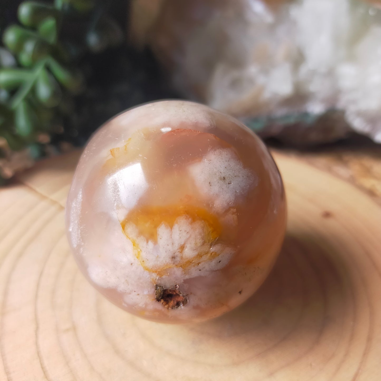 Flower Agate Sphere