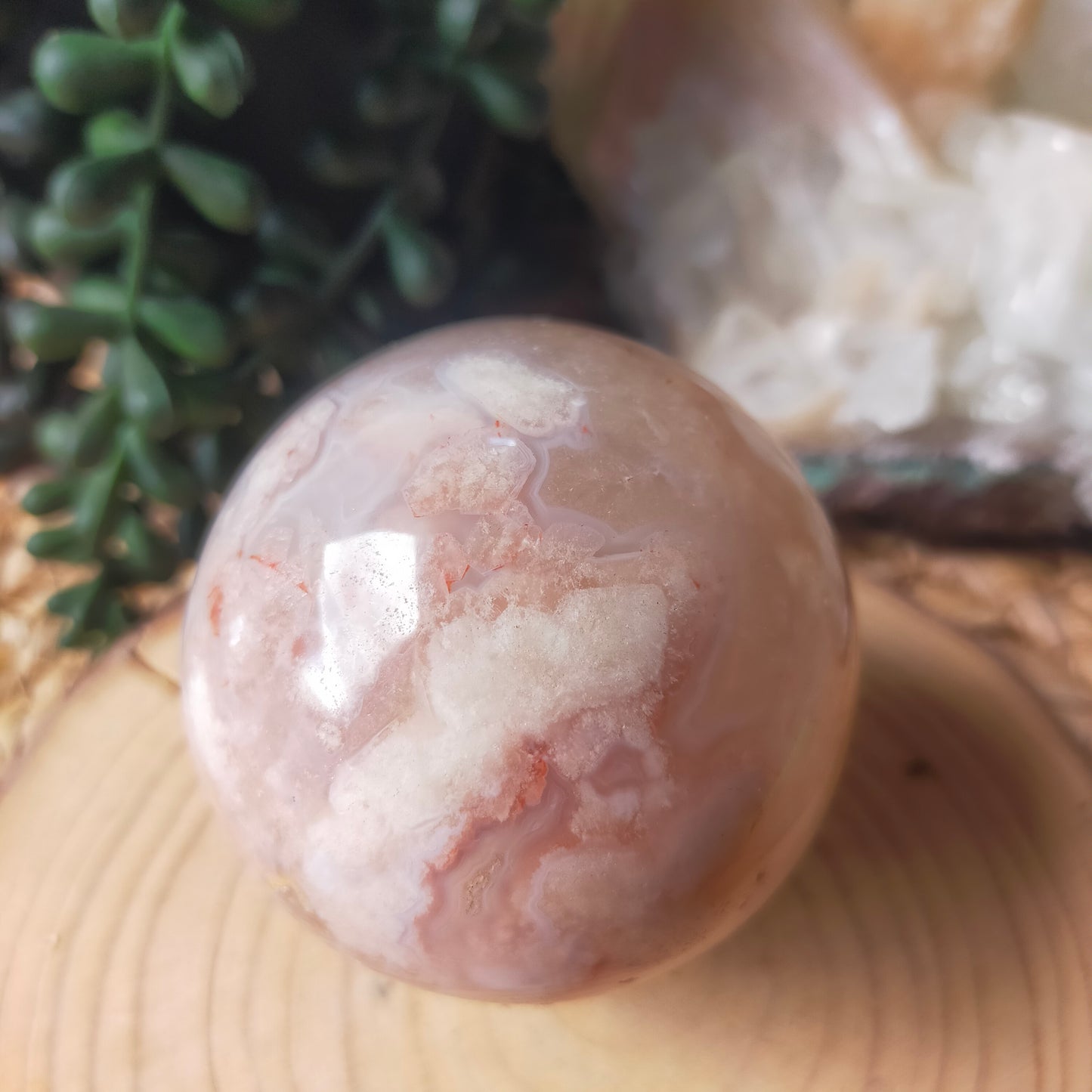 Flower Agate Sphere