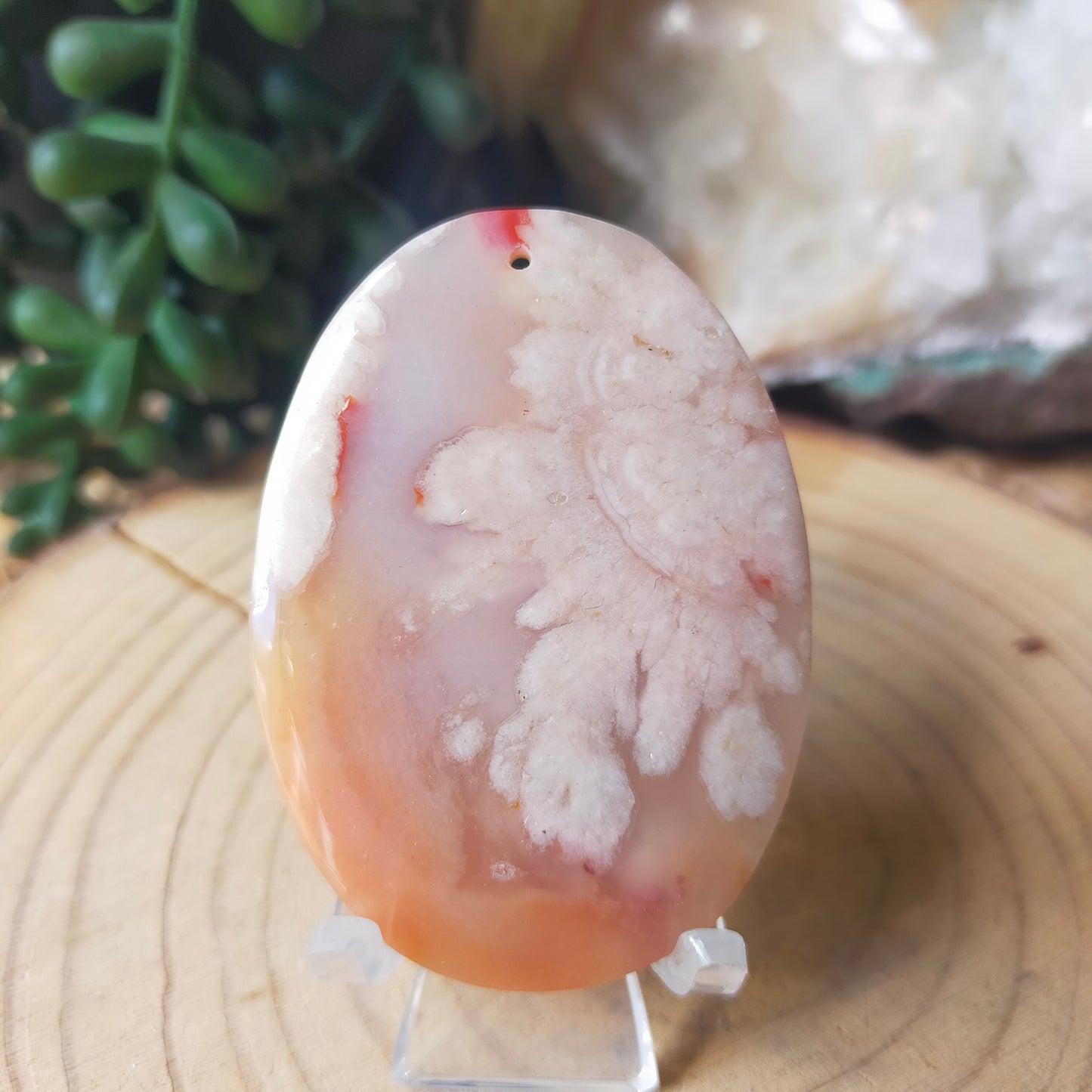 Flower Agate Pendants
