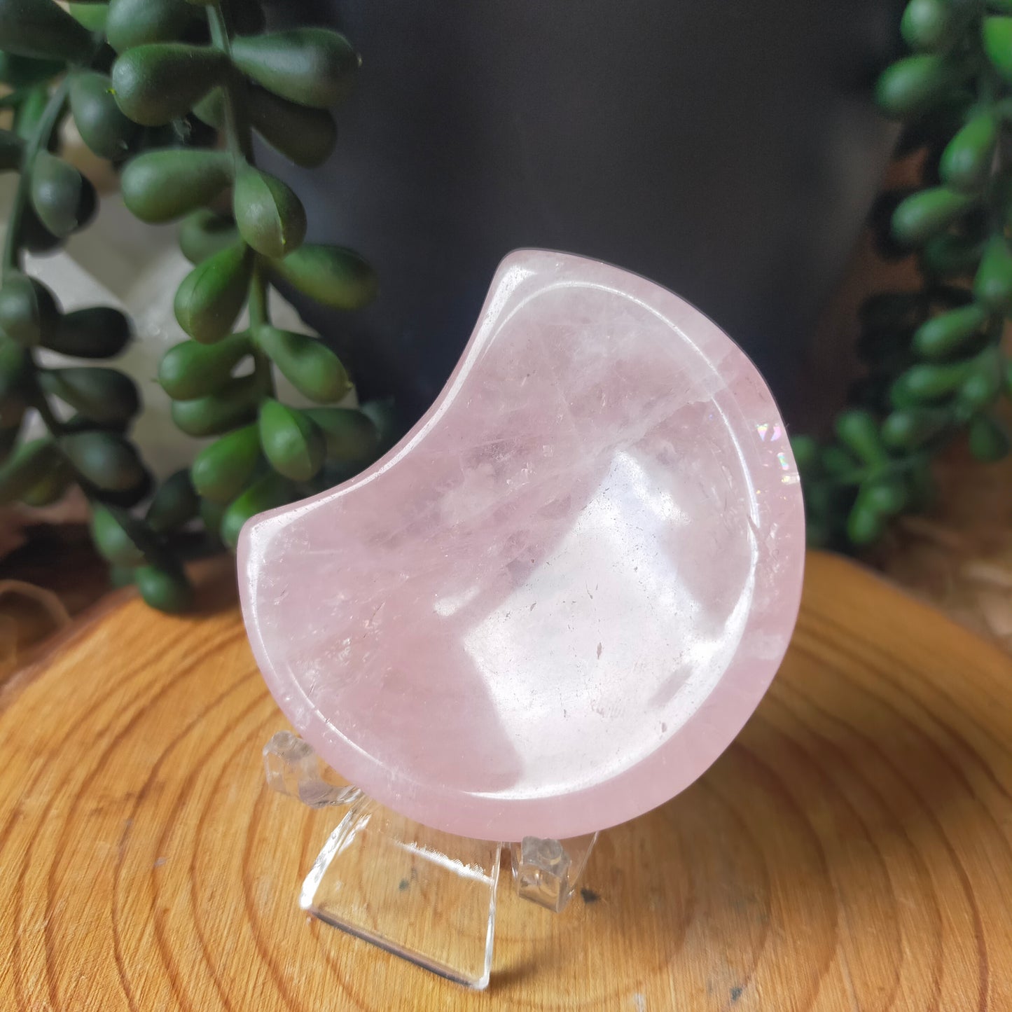 Rose Quartz Moon Dish