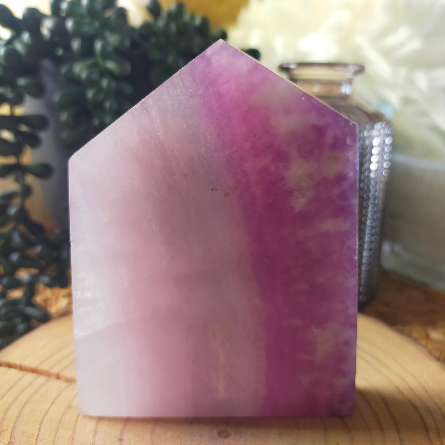 Silky Fluorite Slab Point