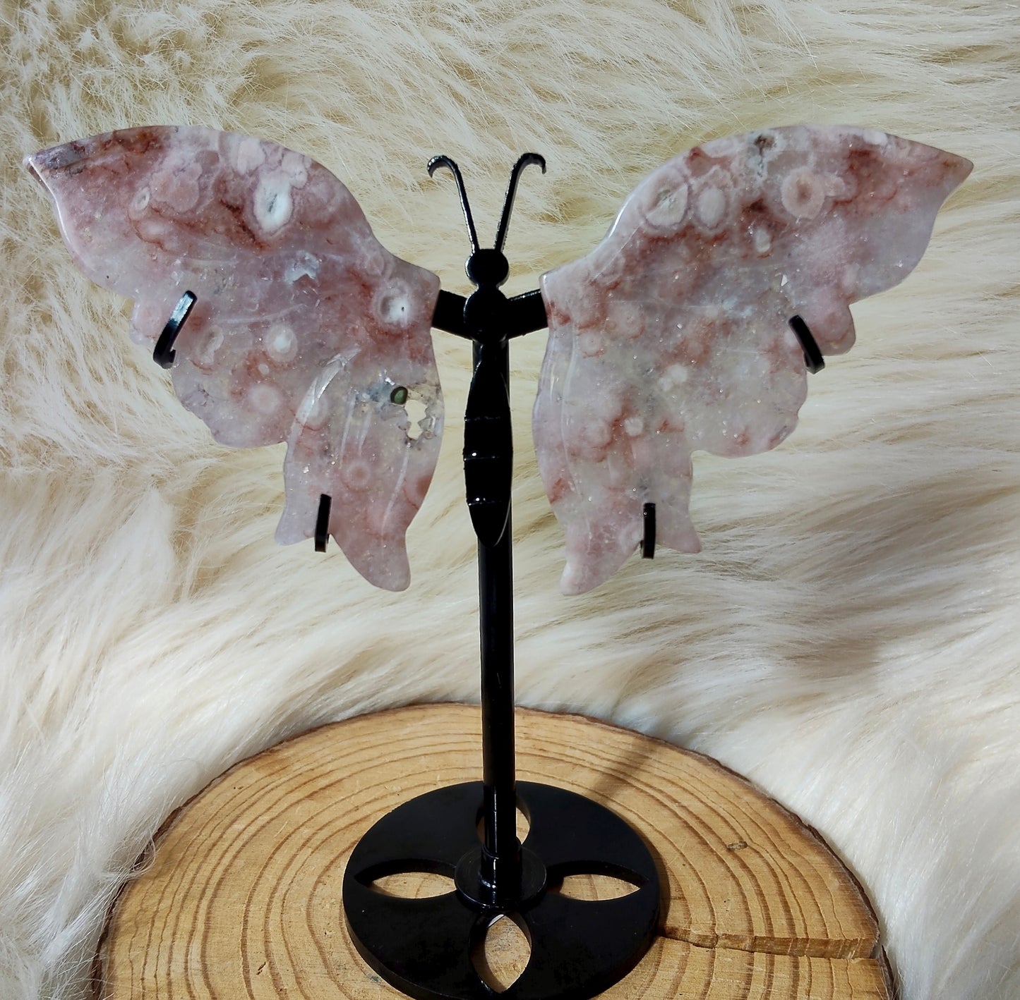 Gorgeous Amethyst/Flower Agate Butterflies