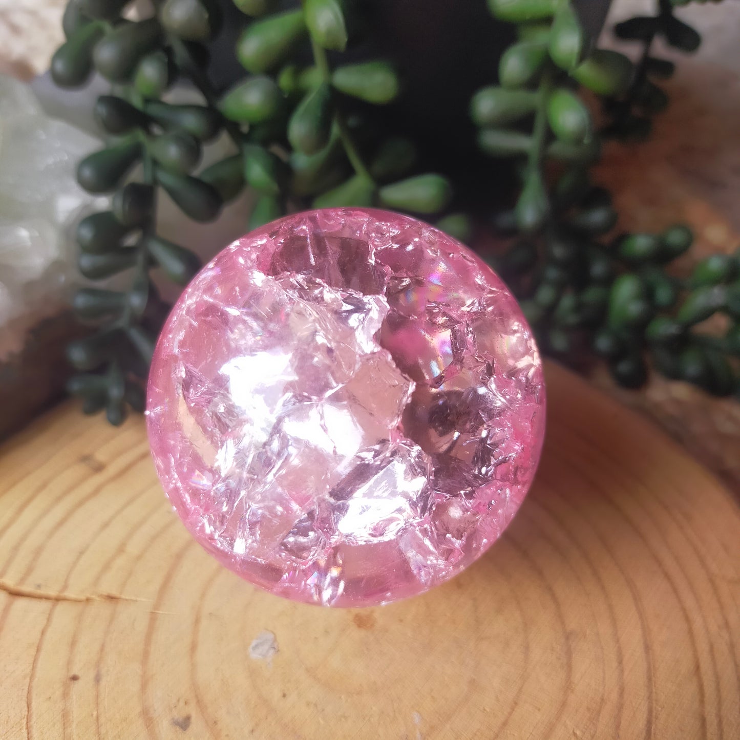 Crackled Glass Sphere