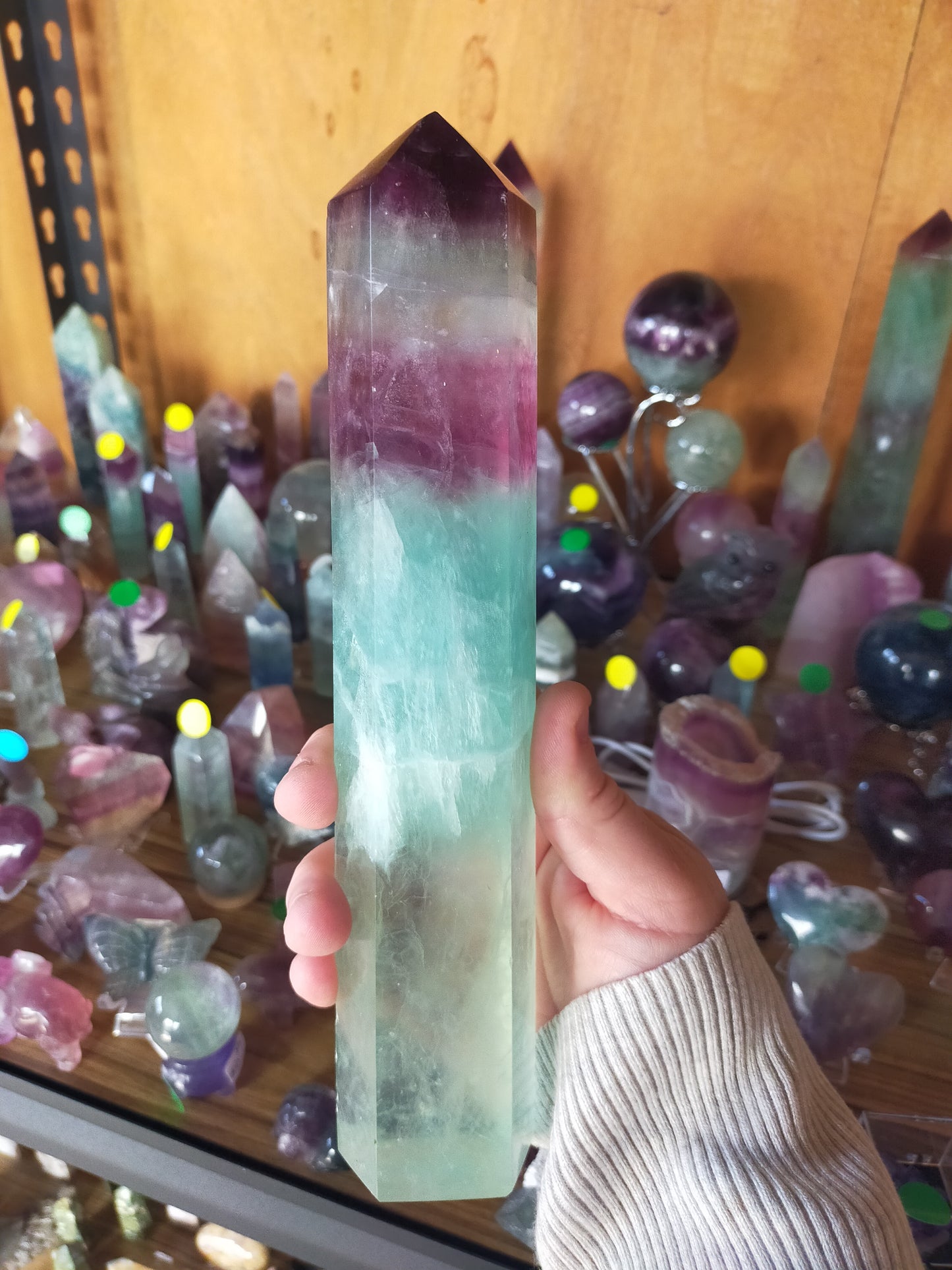 Watermelon Fluorite Tower