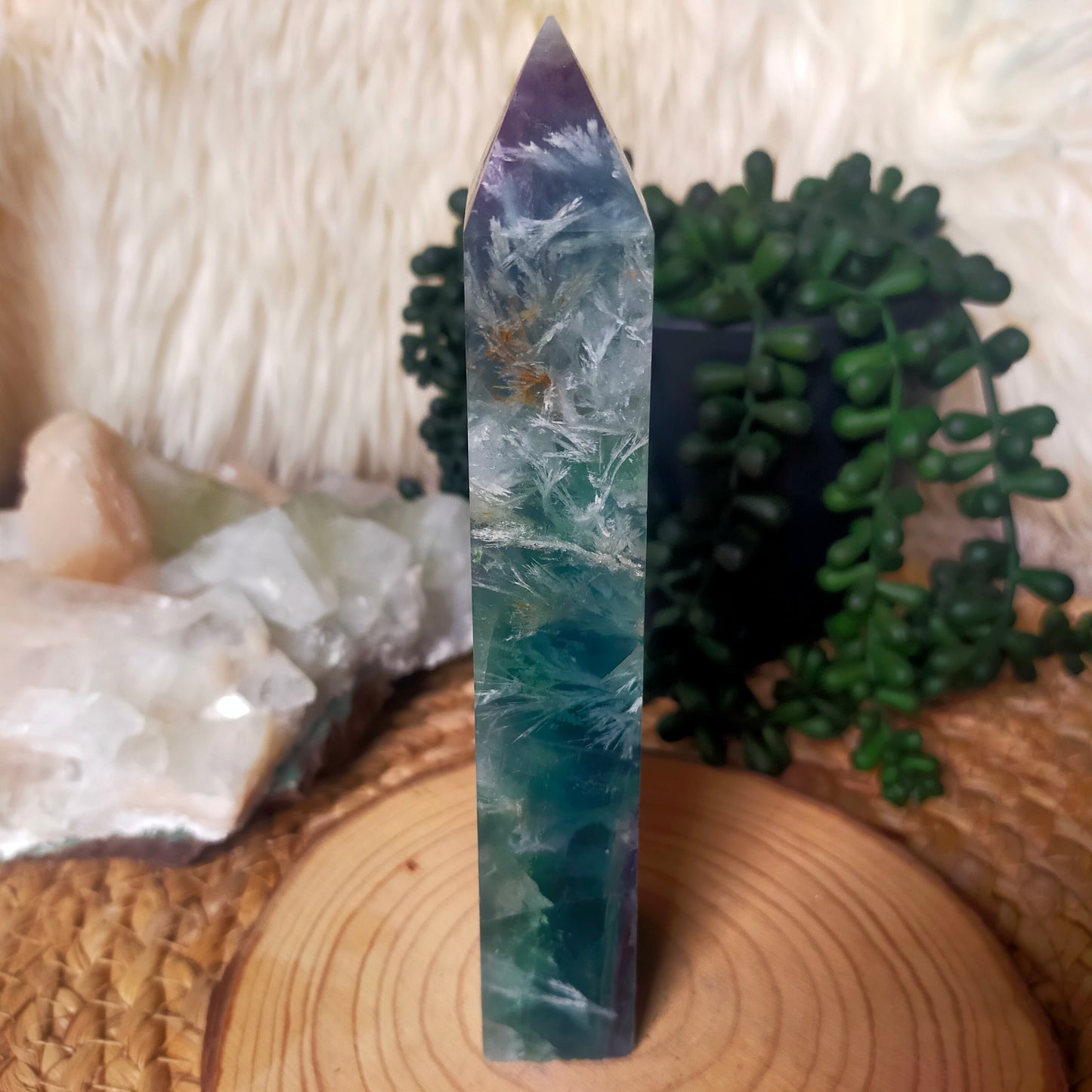 Feather Fluorite Tower