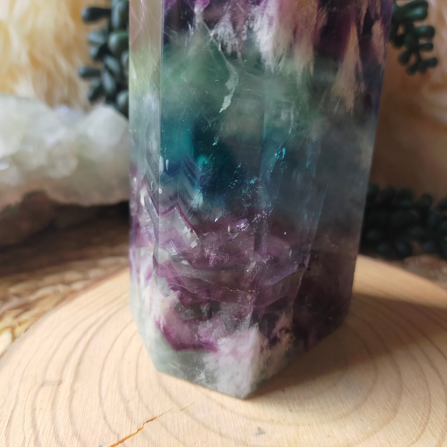 Feather Fluorite Chunky Tower