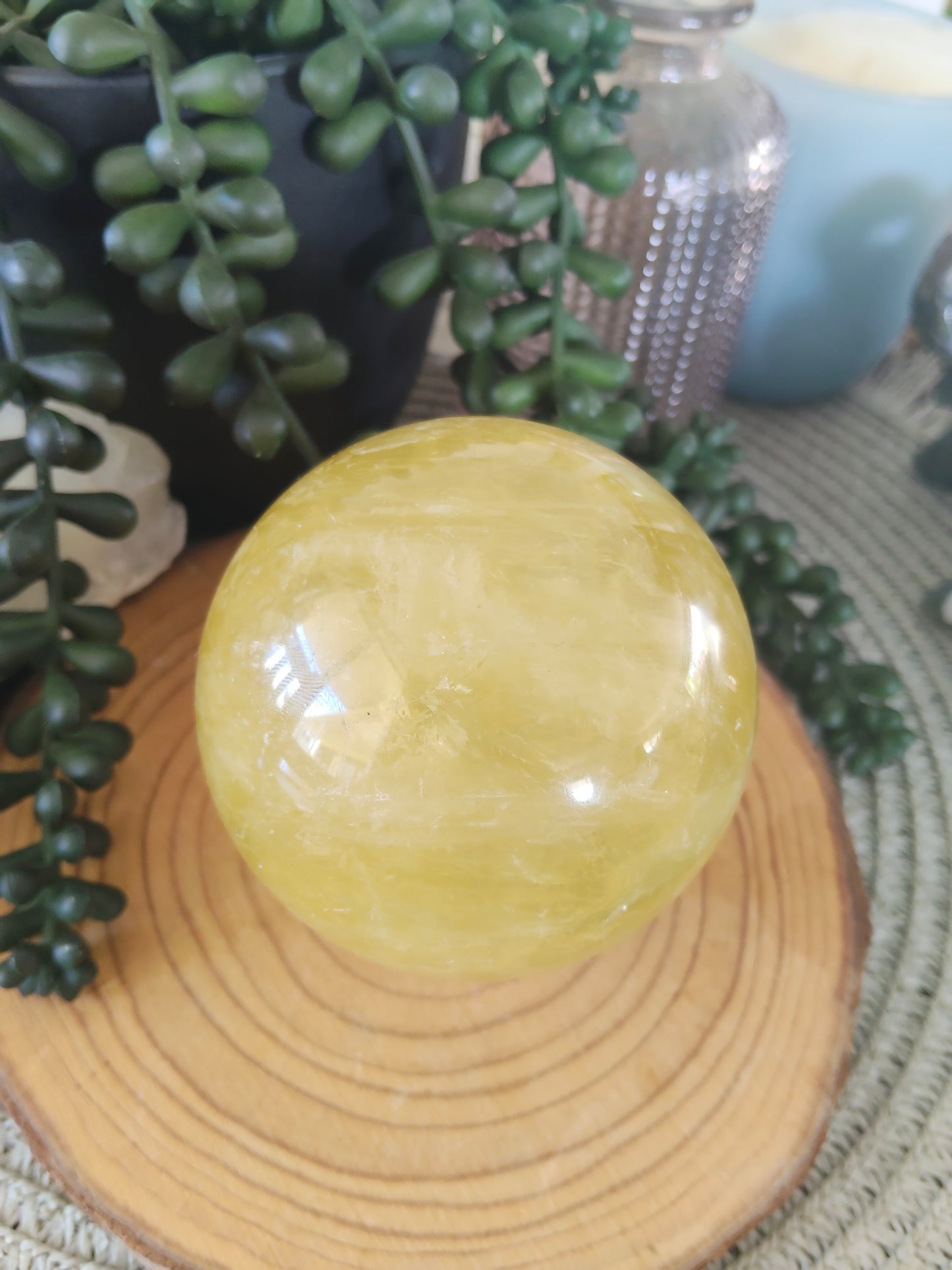 Lemon Quartz Sphere