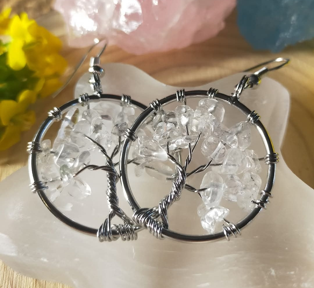 Tree of Life Chip Earrings
