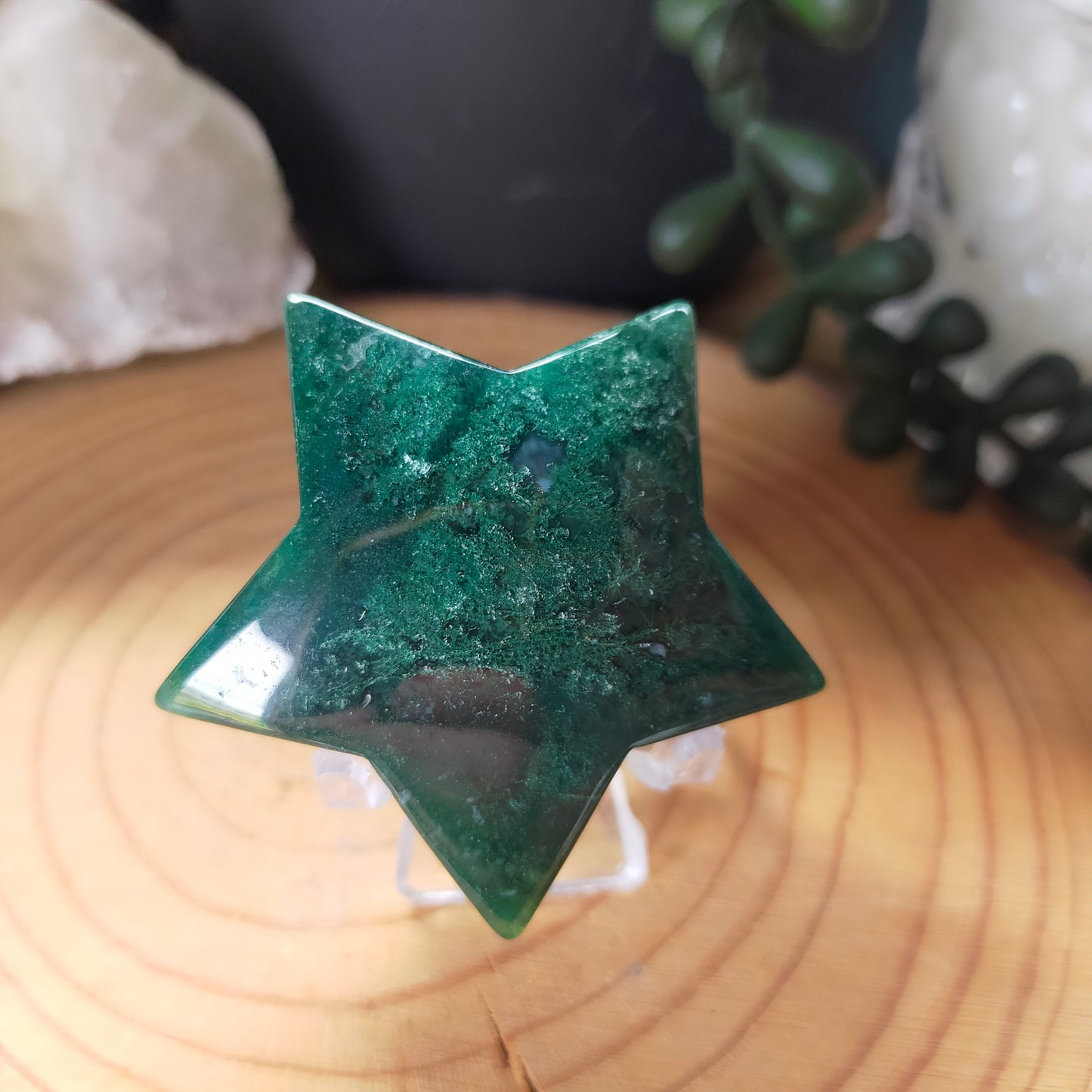 Moss Agate Star