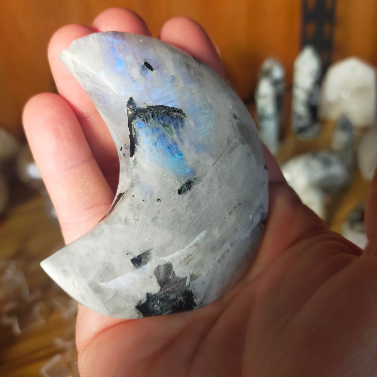 Rainbow Moonstone Moon