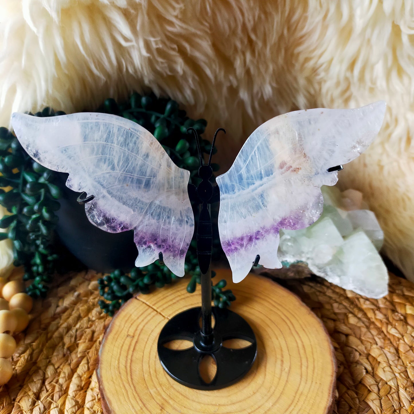 Quartz/Amethyst Butterfly Wings