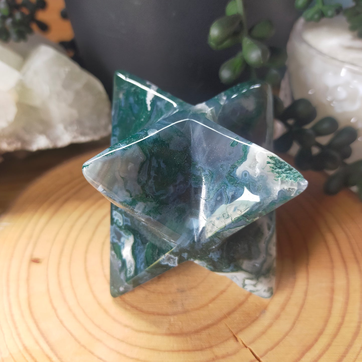 Moss Agate Merkaba