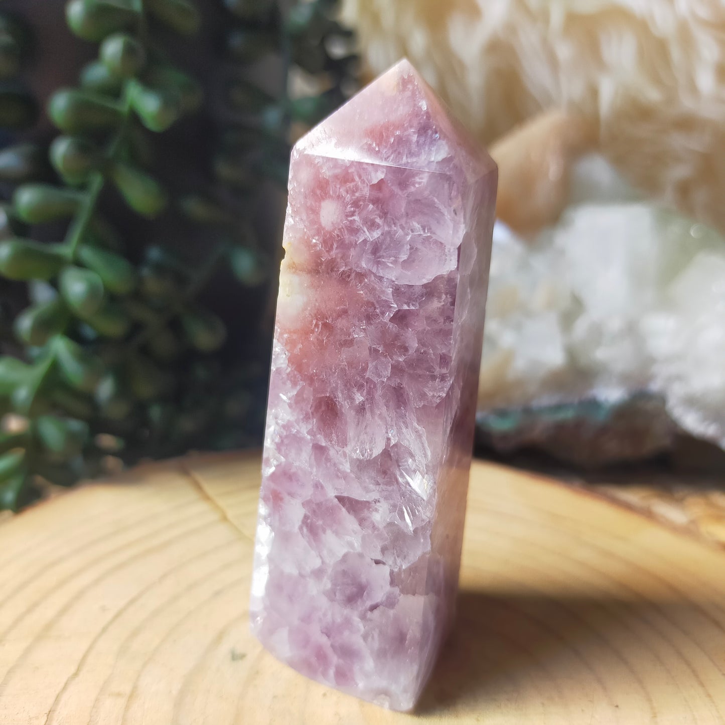Amethyst/Flower Agate Point