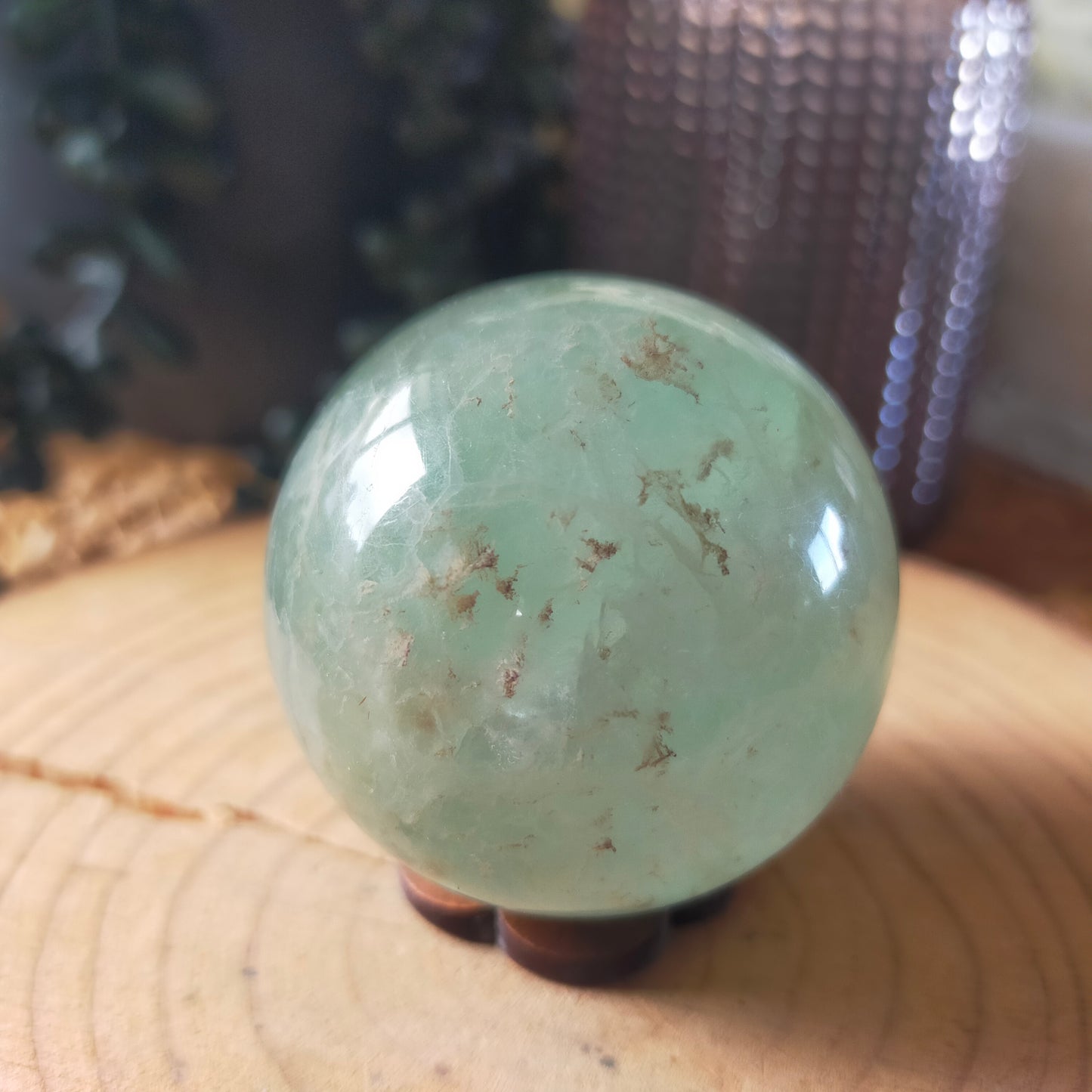 Green Fluorite Sphere