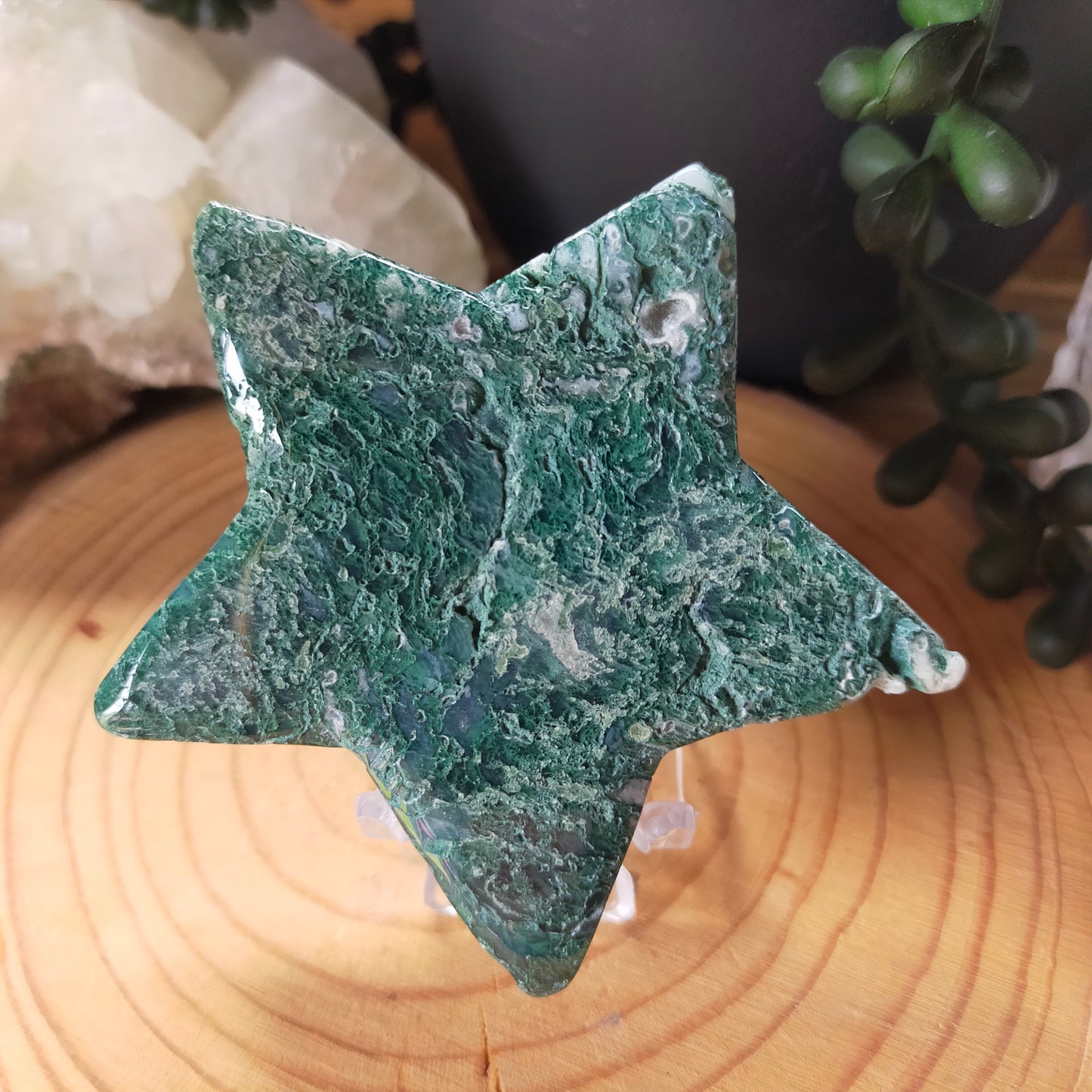 Moss Agate Star