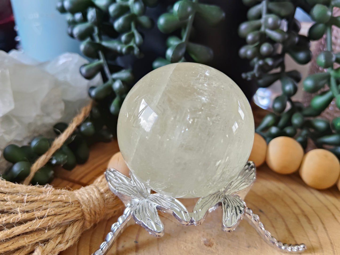 Honey Calcite Spheres